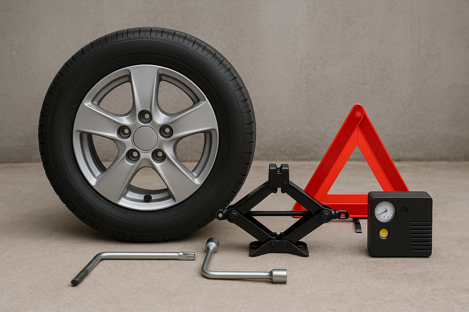 Lốp xe và bộ dụng cụ khẩn cấp