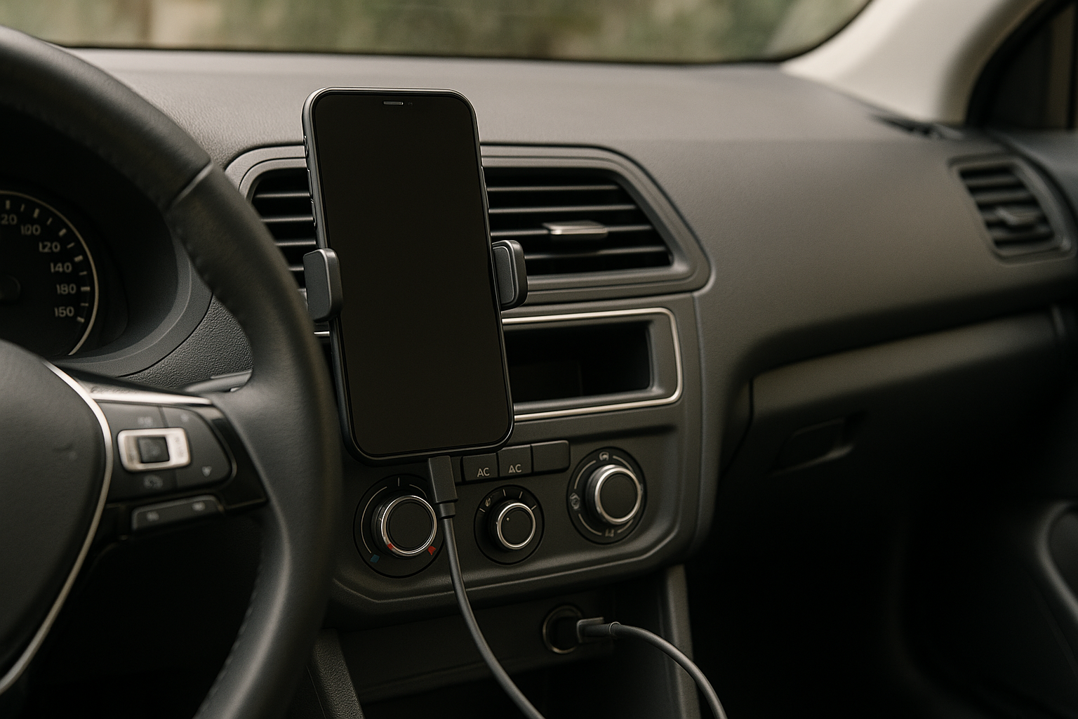 Giá đỡ điện thoại và sạc nhanh ô tô