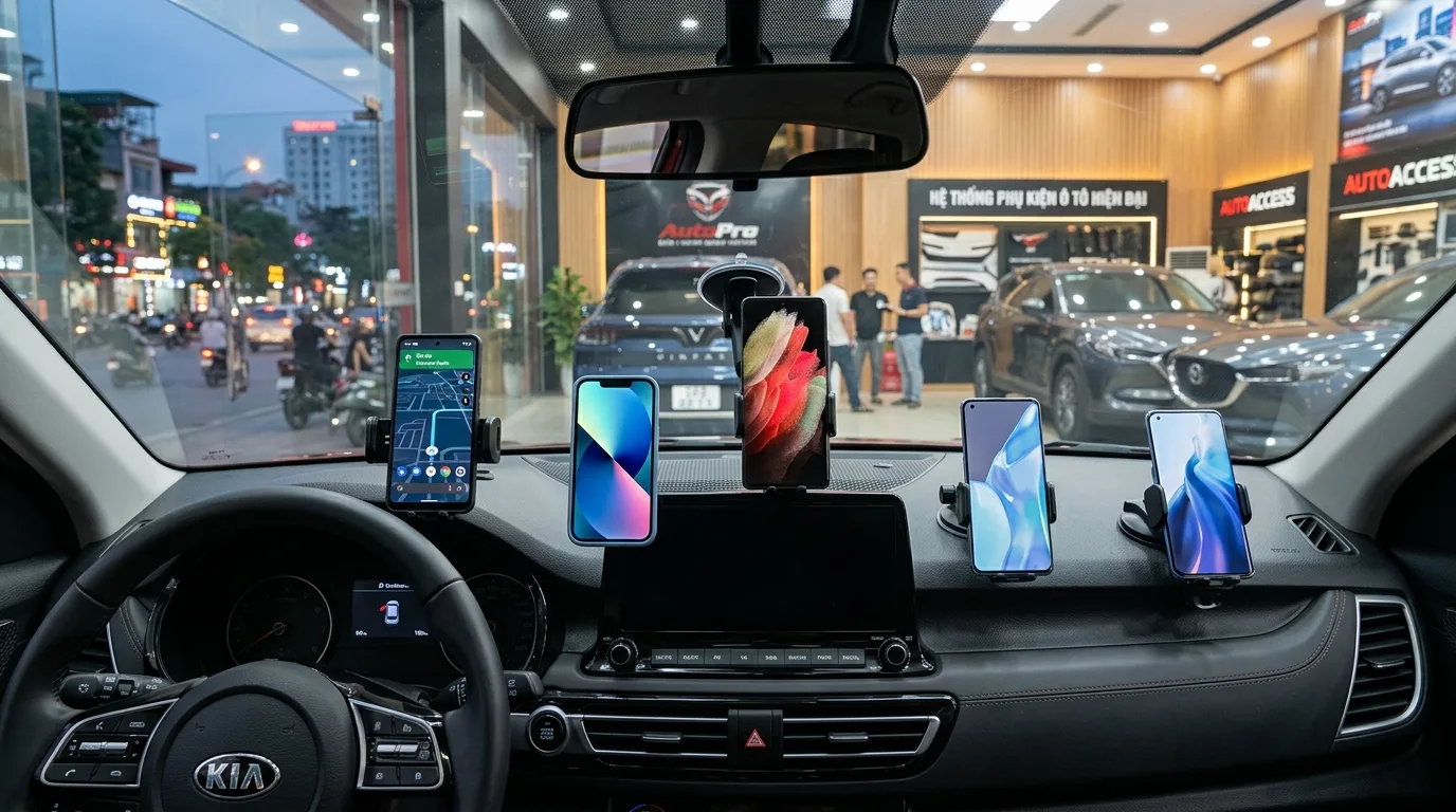 Giá đỡ điện thoại trên ô tô: khác nhau ở đâu?