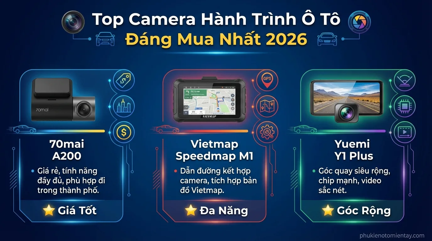 Infographic: camera hành trình ô tô loại nào tốt