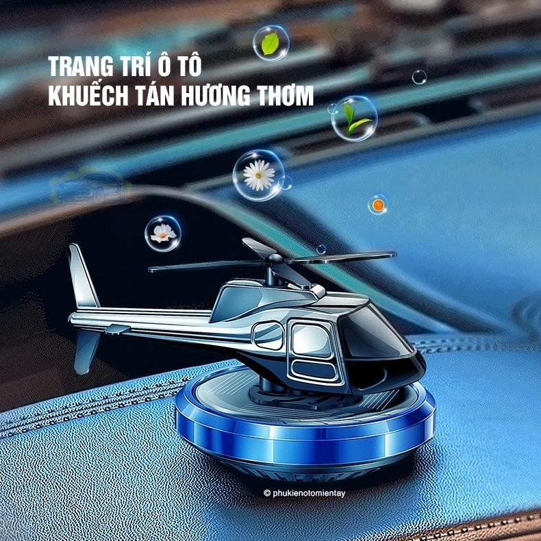 Trang Trí Ô tô  Máy Bay Năng Lượng Mặt Trời Khuếch Tán Hương Thơm, Khử Mùi Xe, Mô Hình Máy Bay Trực Thăng 2