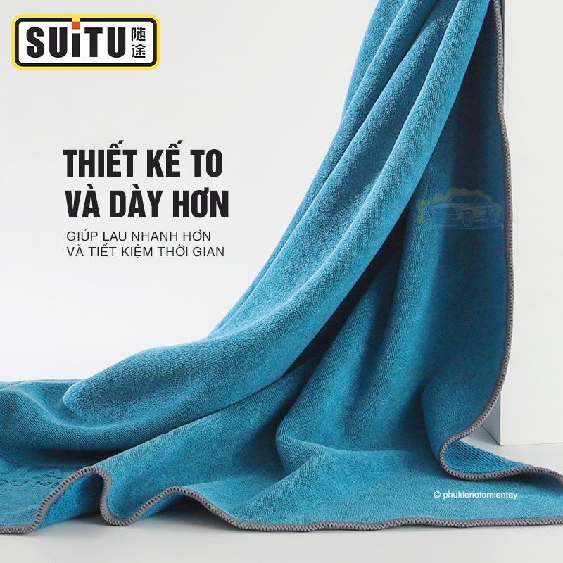 Khăn Lau Ô tô Cao Cấp Khổ Lớn Mềm Mịn Thấm Hút Tốt Lau Xe Lau Kính Nội Thất Ô tô Kích Thước Lớn 60 x 160 cm 5