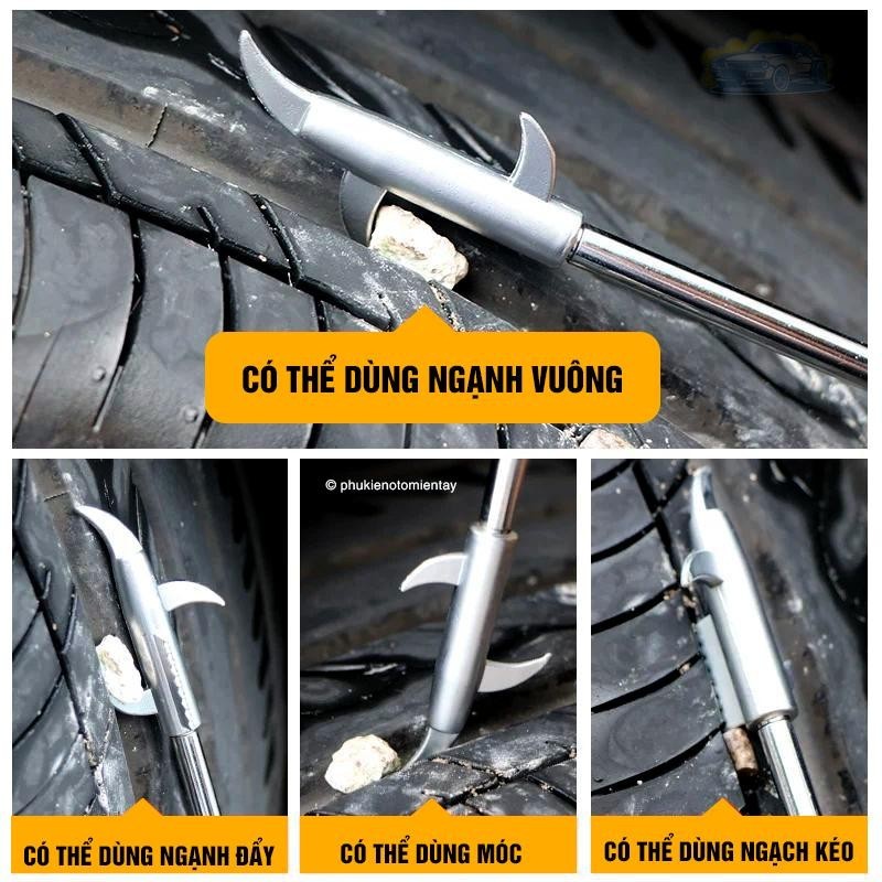 Dụng Cụ Lấy Đá Trên Lốp Xe Ô Tô Đa Năng, Kèm Tua Vít, Tiện Lợi Dễ Sử Dụng 4