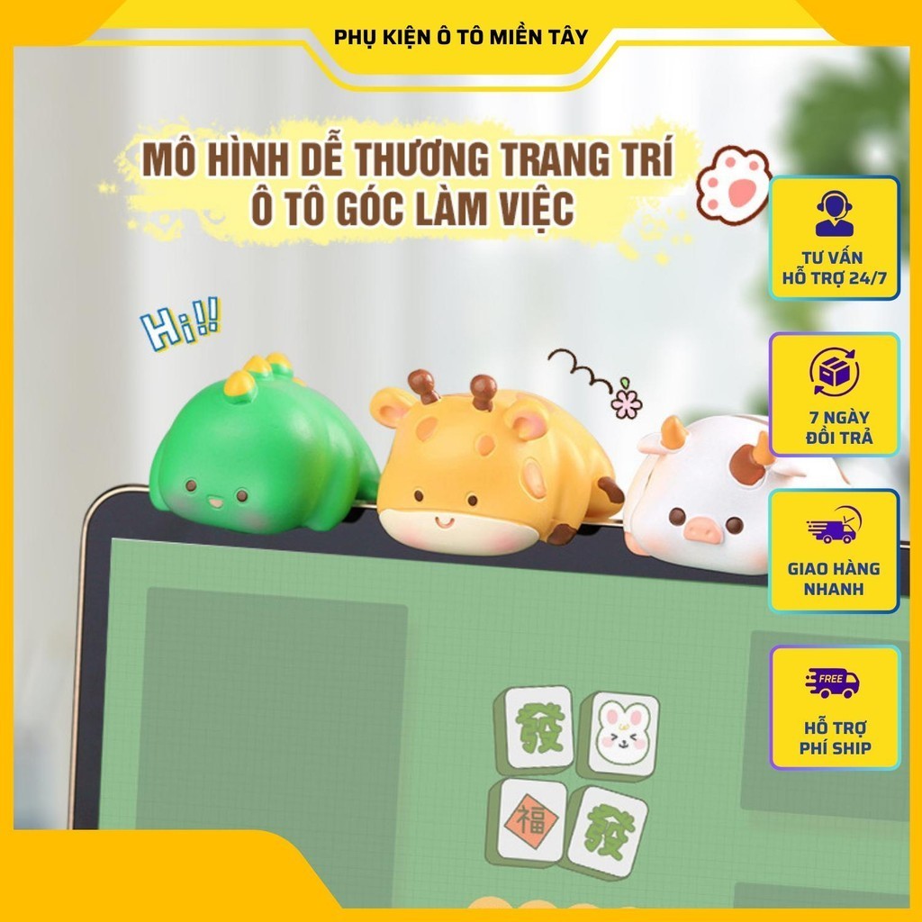 Mô Hình Trang Trí Màn Hình ô tô, Màn Hình Máy Tính, Dễ Thương