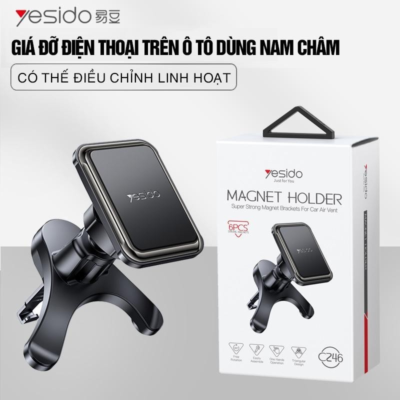 Giá Đỡ Điện Thoại Ô TÔ Sử Dụng Nam Châm, Cải tiế mới, Dễ Dàng Sử Dụng YESIDO 5