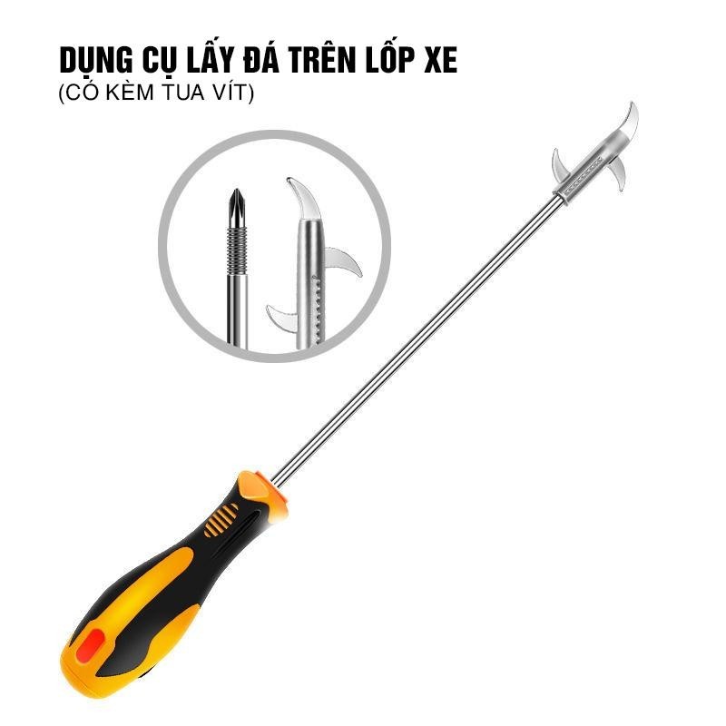 Dụng Cụ Lấy Đá Trên Lốp Xe Ô Tô Đa Năng, Kèm Tua Vít, Tiện Lợi Dễ Sử Dụng 5