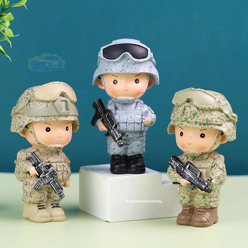 Mô Hình Chú Lính Trang Trí Ô tô Dễ Thương, Trang Trí Bàn Làm Việc, Văn Phòng Nội Thất Ô tô 2