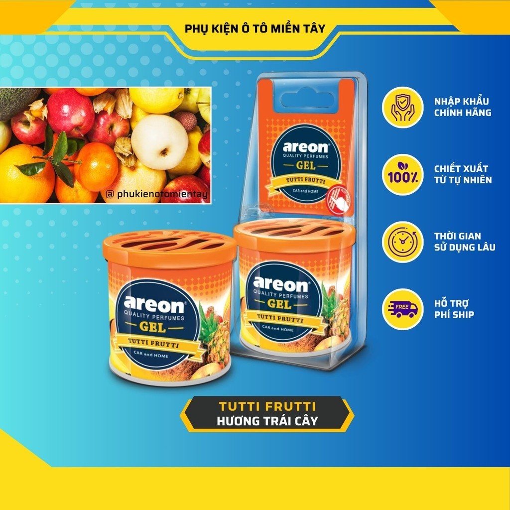 Sáp Thơm Ô Tô Areon Gel Can Dạng Gel Hương Tự Nhiên Thơm Lâu Khử Mùi Nội Thất Ô tô 5