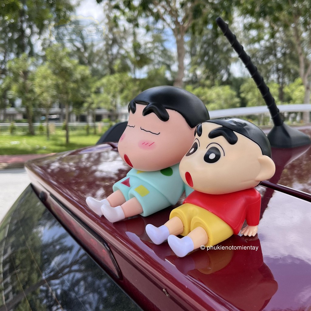 Trang Trí Ô tô Bàn Làm Việc Mô Hình Hoạt Hình Shin Dễ Thương, Trang Trí Nội Thất Ô tô Decor Bàn Làm Việc Cậu Bé Bút Chì 5