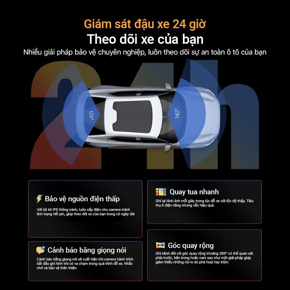 Camera Hành Trình Ô tô DDPAI Z40 Dual 1944P Ghi Hình Trước Sau Chính Hãng Bảo Hành 12 Tháng, Hỗ Trợ Thẻ Nhớ 128GB, 5