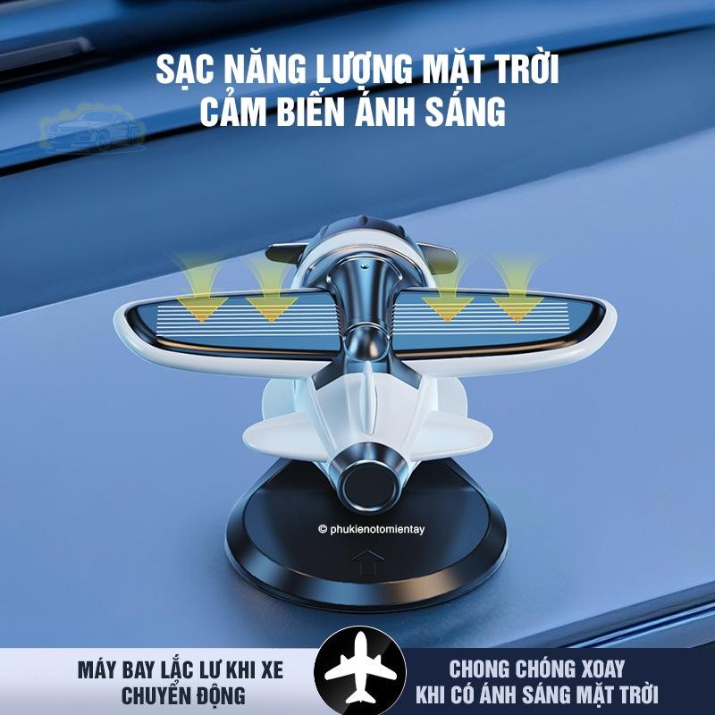 MÁY BAY NĂNG LƯỢNG MẶT TRỜI TRANG TRÍ Ô TÔ, TRANG TRÍ XE MÁY XOAY CHUYỂN ĐỘNG KHI CÓ ÁNH SÁNG 3