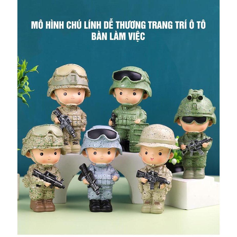 Mô Hình Chú Lính Trang Trí Ô tô Dễ Thương, Trang Trí Bàn Làm Việc, Văn Phòng Nội Thất Ô tô 5