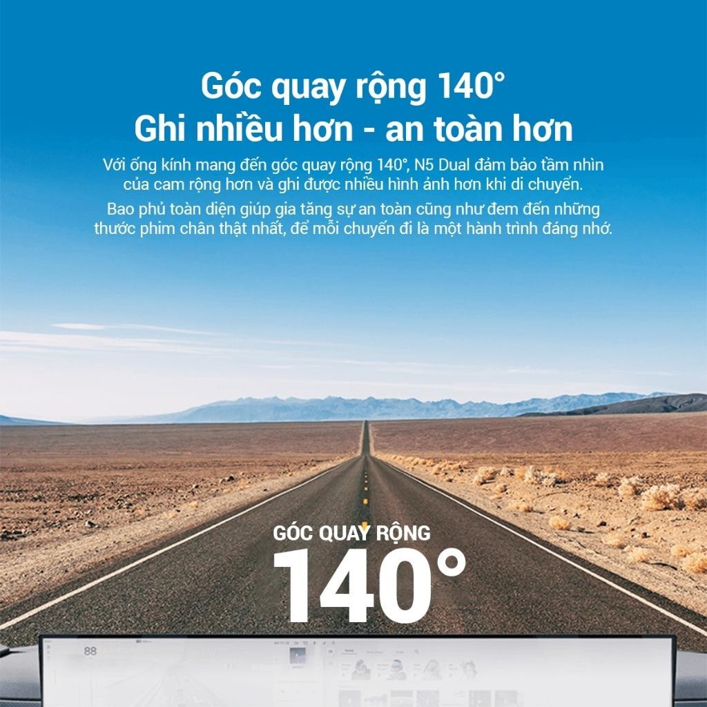 Camera Hành Trình Ô Tô DDPAI N5 Dual Trọn Bộ Trước Sau 4K GPS - Chính Hãng Bảo Hành 12 tháng 5