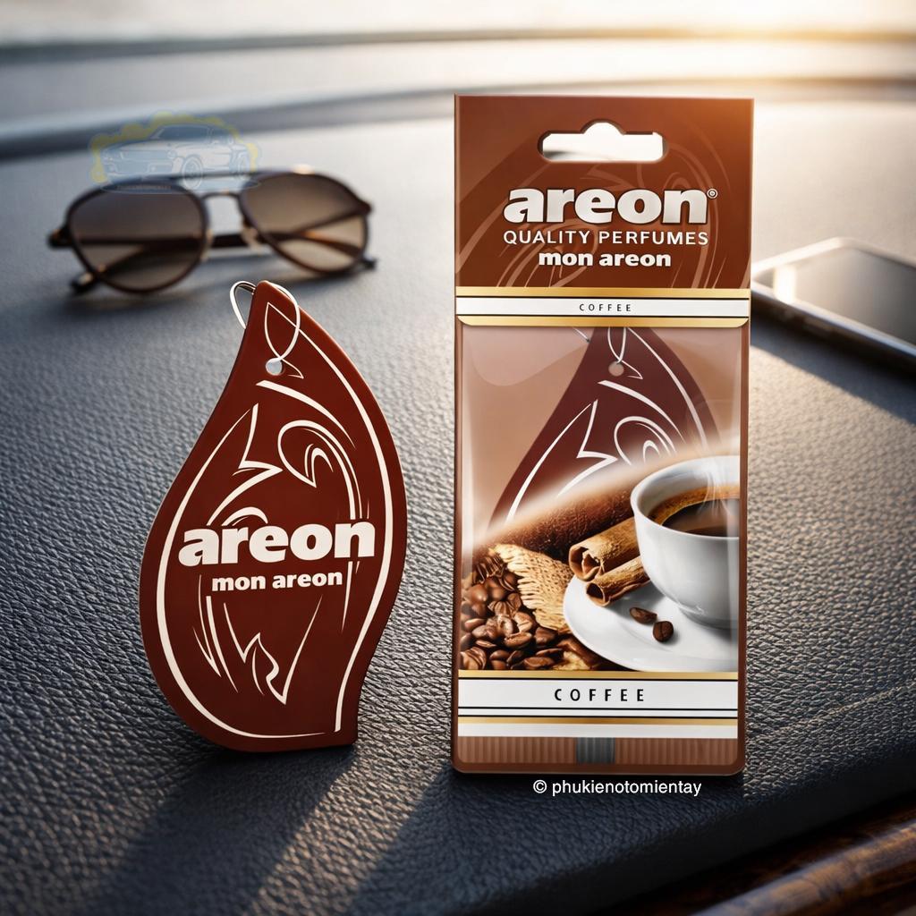 Areon Combo 5 Cái Lá Thơm Treo Xe Ô Tô Hương Cà Phê Khử Mùi Tốt Trang Trí Nội Thất Xe Hơi Nhập Khẩu Chính Hãng 2