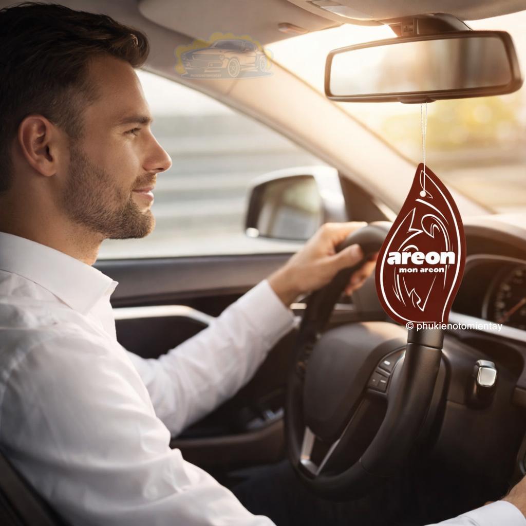 Areon Combo 5 Cái Lá Thơm Treo Xe Ô Tô Hương Cà Phê Khử Mùi Tốt Trang Trí Nội Thất Xe Hơi Nhập Khẩu Chính Hãng 5