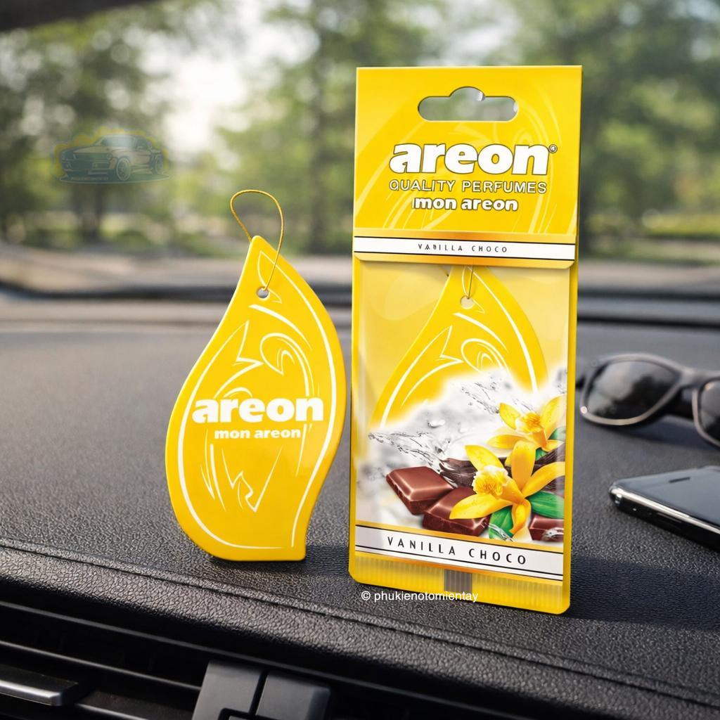 Areon Combo 5 Cái Lá Thơm Treo Xe Ô Tô Hương Vanilla Choco Khử Mùi Tốt Trang Trí Nội Thất Xe Hơi Nhập Khẩu Chính Hãng 2