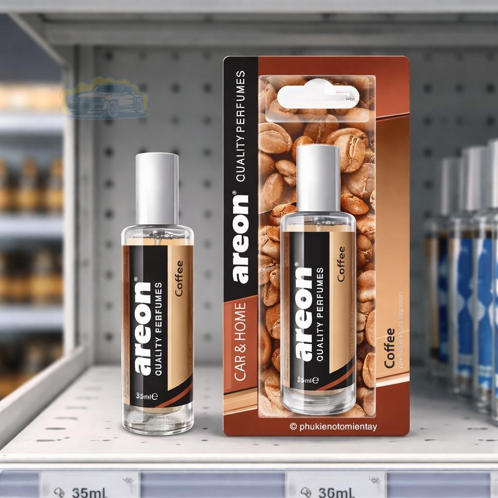 Combo 2 Nước Hoa Ô Tô AREON Nhập Khẩu Bulgaria Hương Cà Phê Dạng Xịt 35ml Thơm Nhanh Khử Mùi Xe Hơi Chính Hãng 100% 5