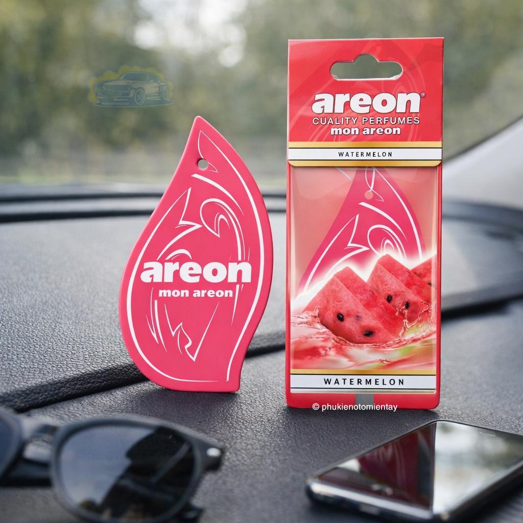 Areon Combo 10 Cái Lá Thơm Treo Xe Ô Tô Hương Dưa Hấu Khử Mùi Tốt Trang Trí Nội Thất Xe Hơi Nhập Khẩu Chính Hãng 2