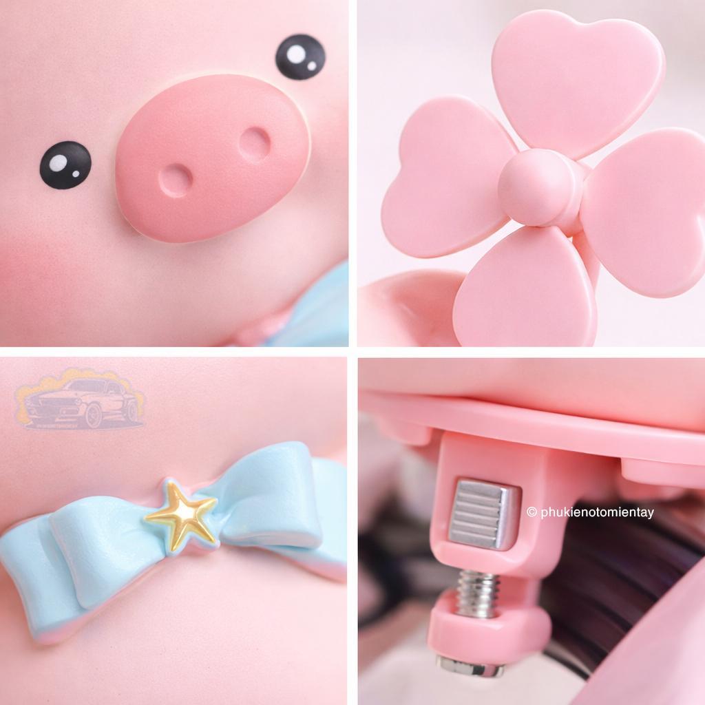 Combo 2 Heo Hồng Chong Chóng Gắn Xe Máy Đồ Chơi Trang Trí Bàn Làm Việc Văn Phòng Siêu Dễ Thương Chất Liệu Nhựa Cao Cấp 4