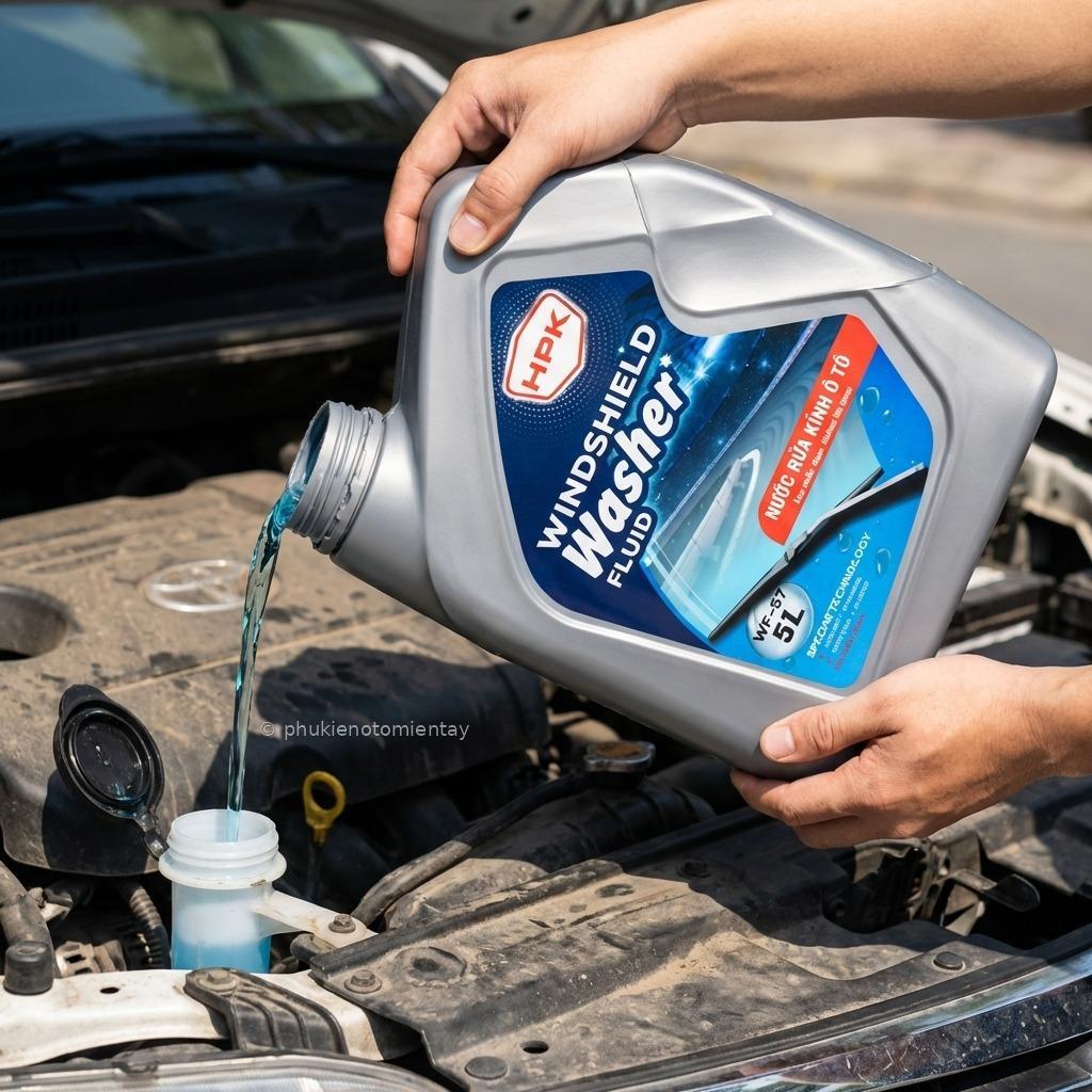 Nước Rửa Kính Ô Tô HPK WF-57 1L Sạch Nhanh Không Vệt An Toàn Kính & Sơn 5