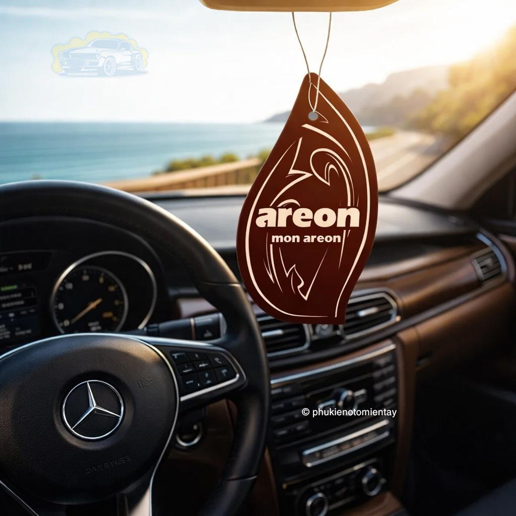 Areon Combo 10 Cái Lá Thơm Treo Xe Ô Tô Hương Cà Phê Khử Mùi Tốt Trang Trí Nội Thất Xe Hơi Nhập Khẩu Chính Hãng 2