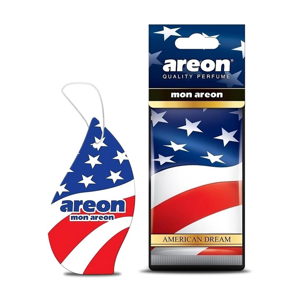 Areon Lá Thơm Treo Xe Ô tô Hương Thơm American Dream Lá Cờ Mỹ Tẩm Tinh Dầu Tạo Mùi Thơm Tự Nhiên Trong Xe 5