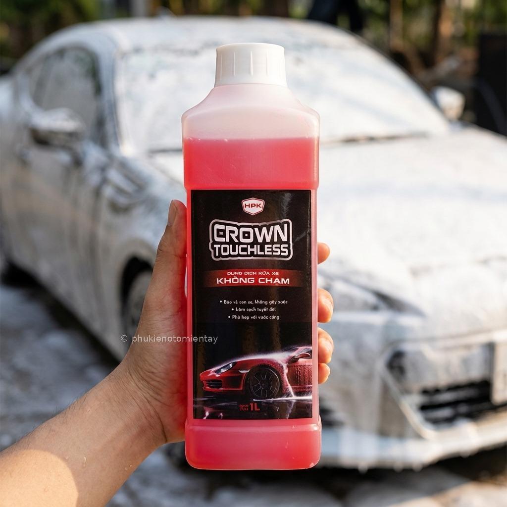 Dung Dịch Rửa Xe Không Chạm CROWN TOUCHLESS 1L - Sạch Bóng Như Gara, Bảo Vệ Sơn Xe Tối Ưu, Tiết Kiệm Thời Gian 5