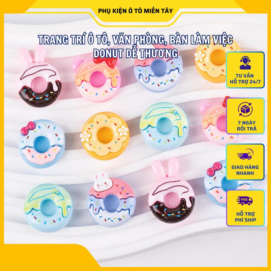 Trang Trí Ô tô Bàn Làm Việc Donut Dễ Thương Bộ 6 Cái Tăng Tính Thẩm Mỹ Cho Không Gian Thiết Kế Đáng Yêu