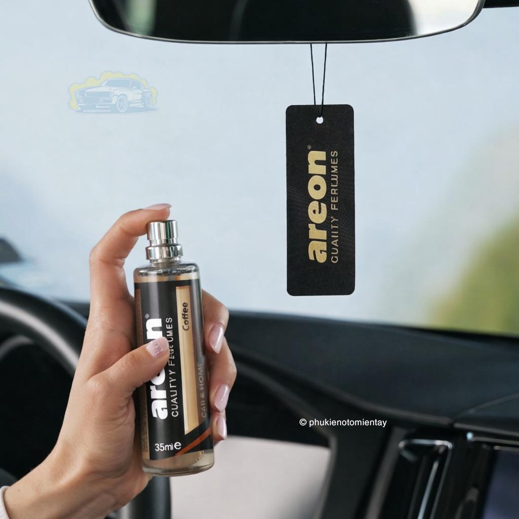 Combo 2 Nước Hoa Ô Tô AREON Nhập Khẩu Bulgaria Hương Cà Phê Dạng Xịt 35ml Thơm Nhanh Khử Mùi Xe Hơi Chính Hãng 100% 4