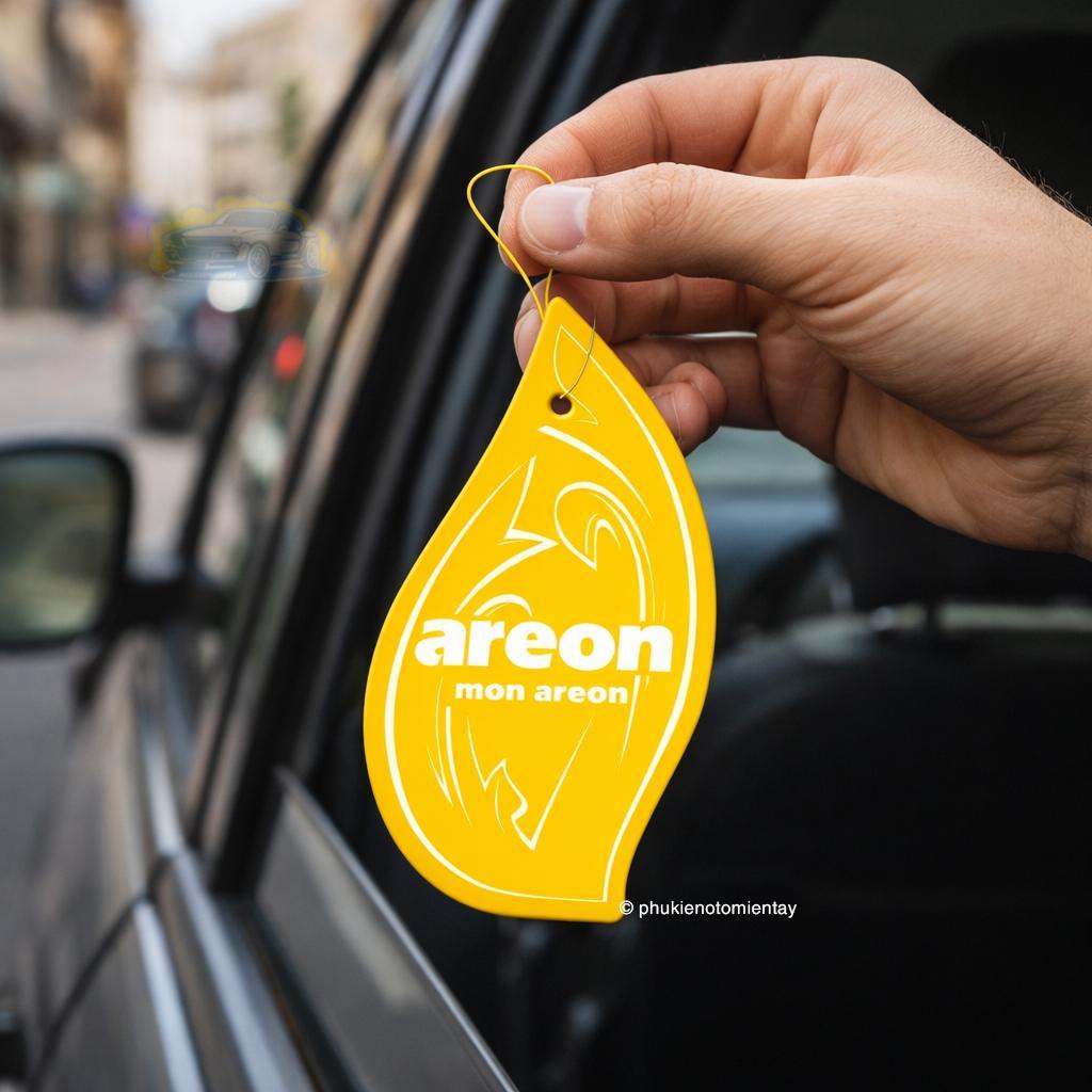 Areon Combo 10 Cái Lá Thơm Treo Xe Ô Tô Hương Vanilla Choco Khử Mùi Tốt Trang Trí Nội Thất Xe Hơi Nhập Khẩu Chính Hãng 4