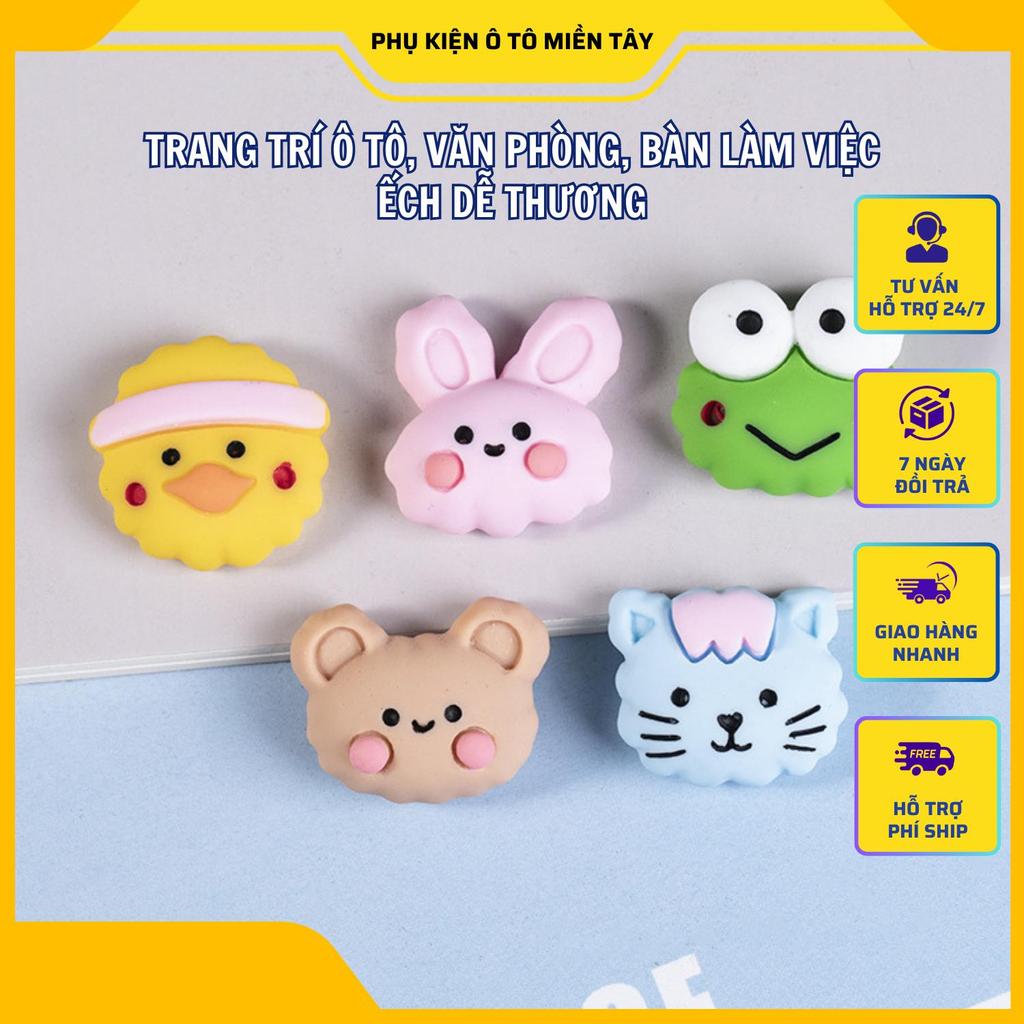 Phụ Kiện Ô Tô Miền Tây Trang Trí Ô tô Bàn Làm Việc Ếch Dễ Thương Bộ 5 Con Tăng Tính Thẩm Mỹ Cho Không Gian