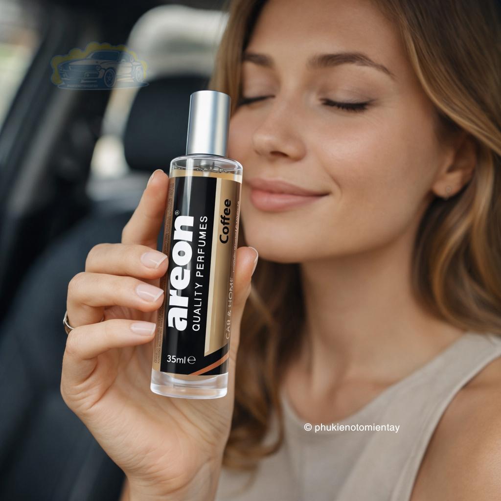 Combo 3 Nước Hoa Ô Tô AREON Nhập Khẩu Bulgaria Hương Cà Phê Dạng Xịt 35ml Thơm Nhanh Khử Mùi Xe Hơi Chính Hãng 100% 2