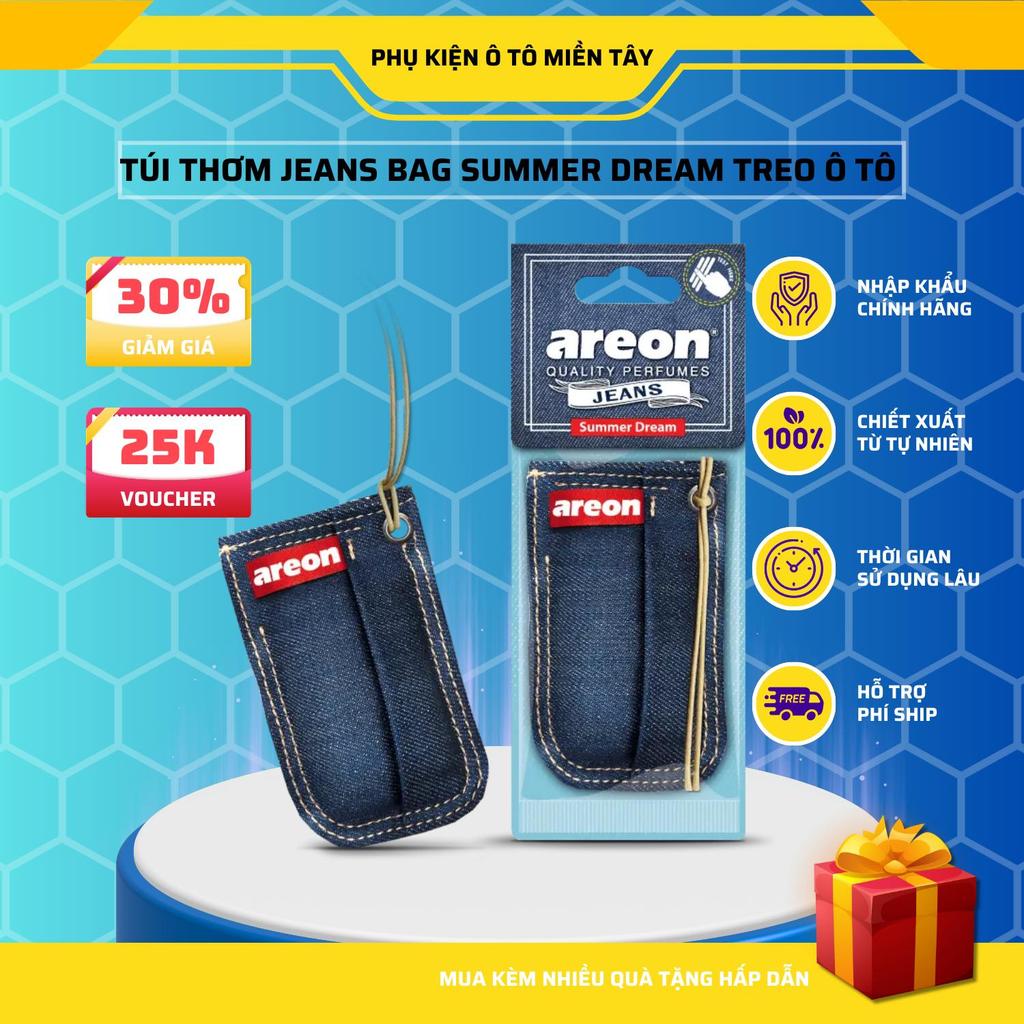 Areon Túi Thơm Ô Tô Jeans Bag Summer Dream - Hương Tự Nhiên Khử Mùi Hiệu Quả Dễ Sử Dụng Cho Nội Thất Xe Hơi