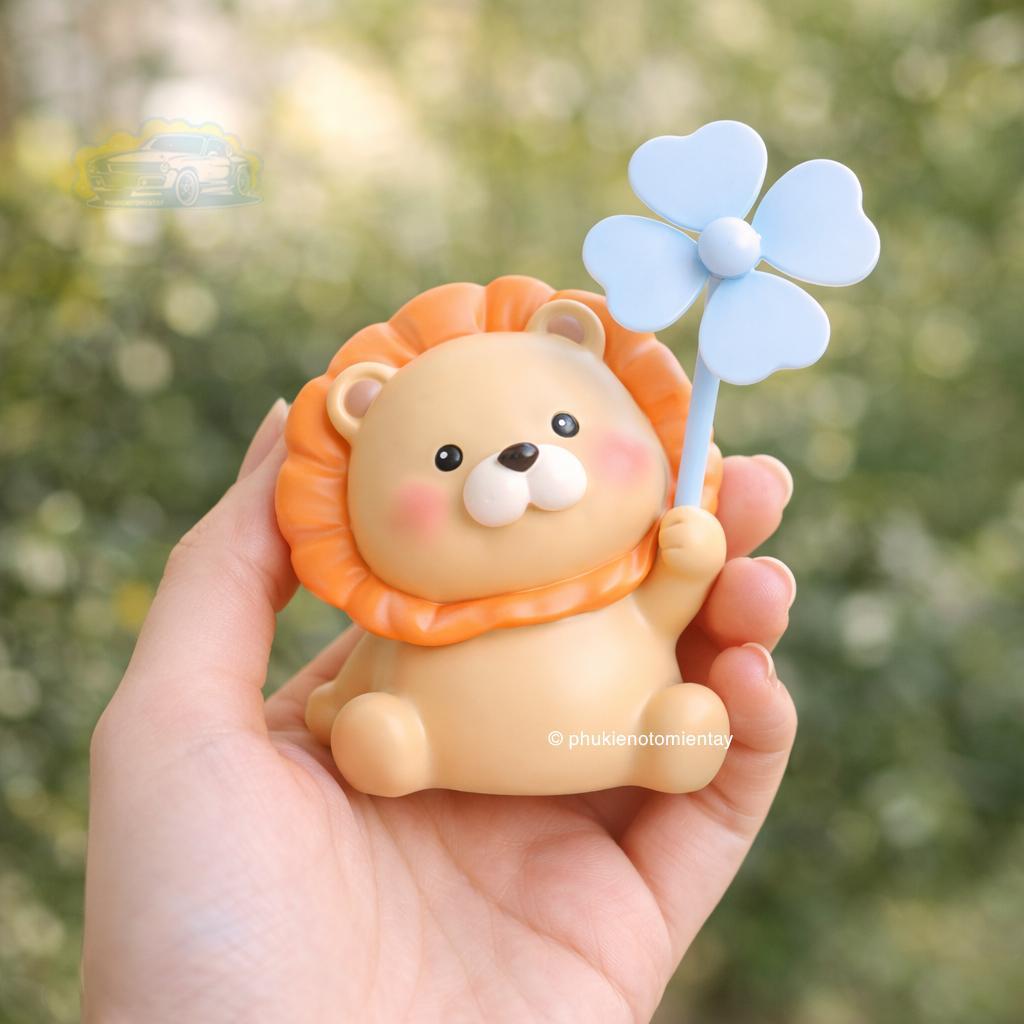Sư Tử Chong Chóng Gắn Xe Máy Đồ Chơi Trang Trí Bàn Làm Việc Văn Phòng Siêu Dễ Thương Chất Liệu Nhựa Cao Cấp 3