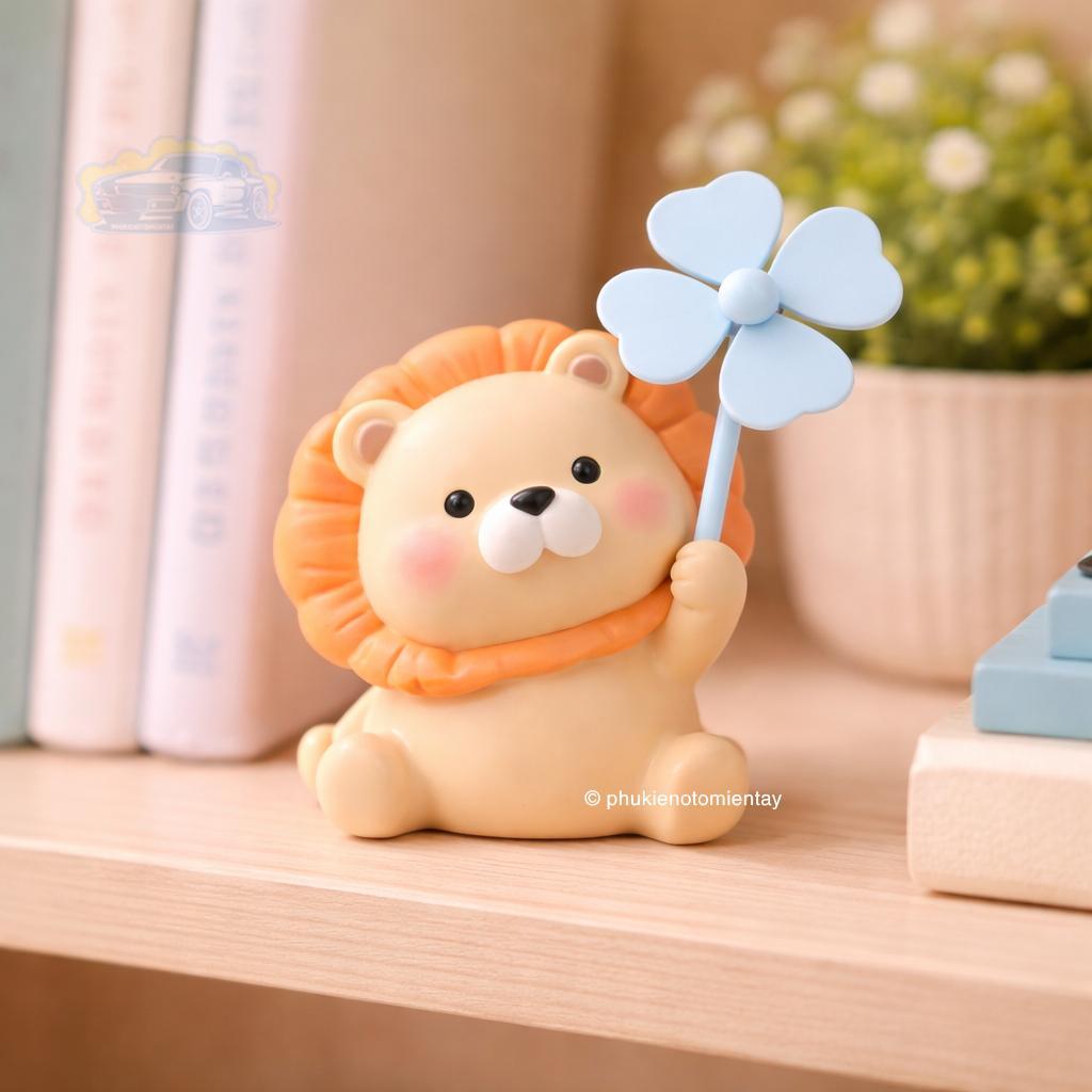 Sư Tử Chong Chóng Gắn Xe Máy Đồ Chơi Trang Trí Bàn Làm Việc Văn Phòng Siêu Dễ Thương Chất Liệu Nhựa Cao Cấp 4