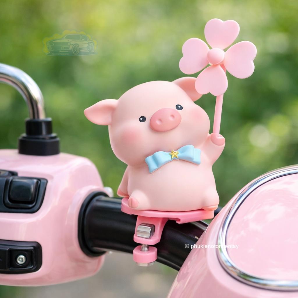 Heo Hồng Chong Chóng Gắn Xe Máy Đồ Chơi Trang Trí Bàn Làm Việc Văn Phòng Siêu Dễ Thương Chất Liệu Nhựa Cao Cấp 2