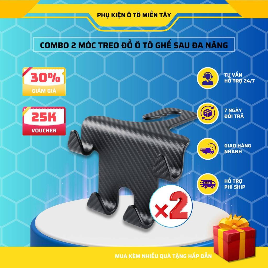 Combo 2 Móc Treo Đồ Sau Ghế Ô Tô Xe Hơi & Giá Đỡ Điện Thoại Di Động Đa Năng Tiện Ích Tối Ưu Không Gian Tiện Lợi