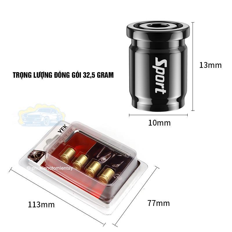 Nắp Chụp Van Lốp SPORT Chống Trộm – Kim Loại Cao Cấp 4