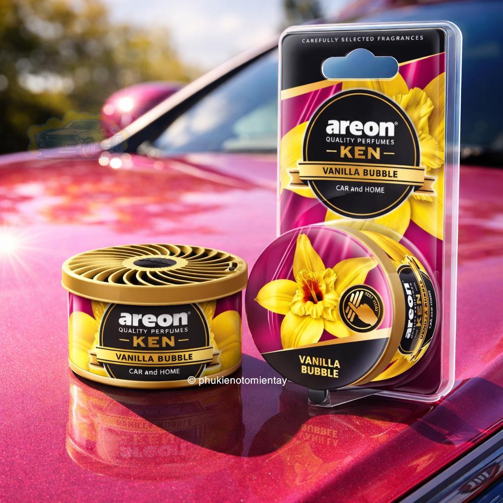 Combo 3 Sáp Thơm Areon Hương Vanilla Kẹo Gum Tự Nhiên Khử Mùi Xe Hơi Nhập Khẩu Chính Hãng 3