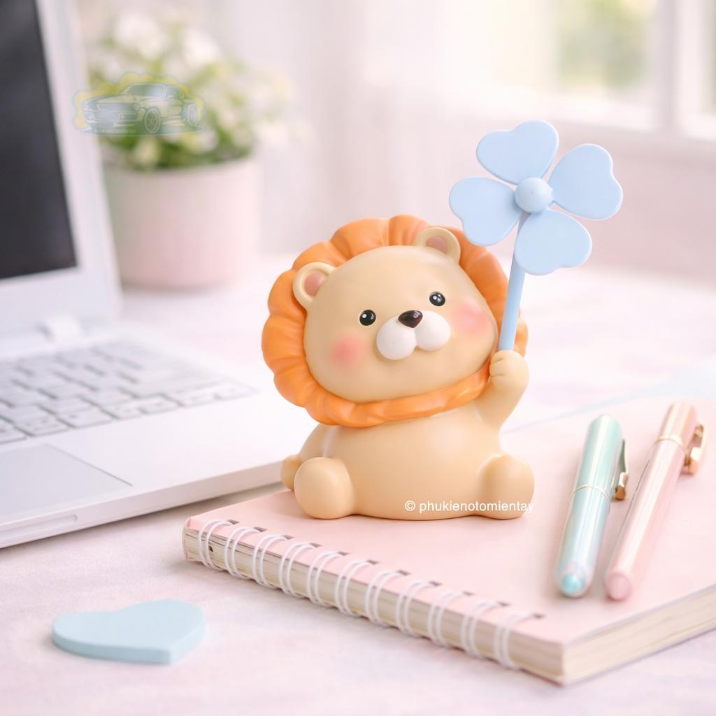 Sư Tử Chong Chóng Gắn Xe Máy Đồ Chơi Trang Trí Bàn Làm Việc Văn Phòng Siêu Dễ Thương Chất Liệu Nhựa Cao Cấp 5