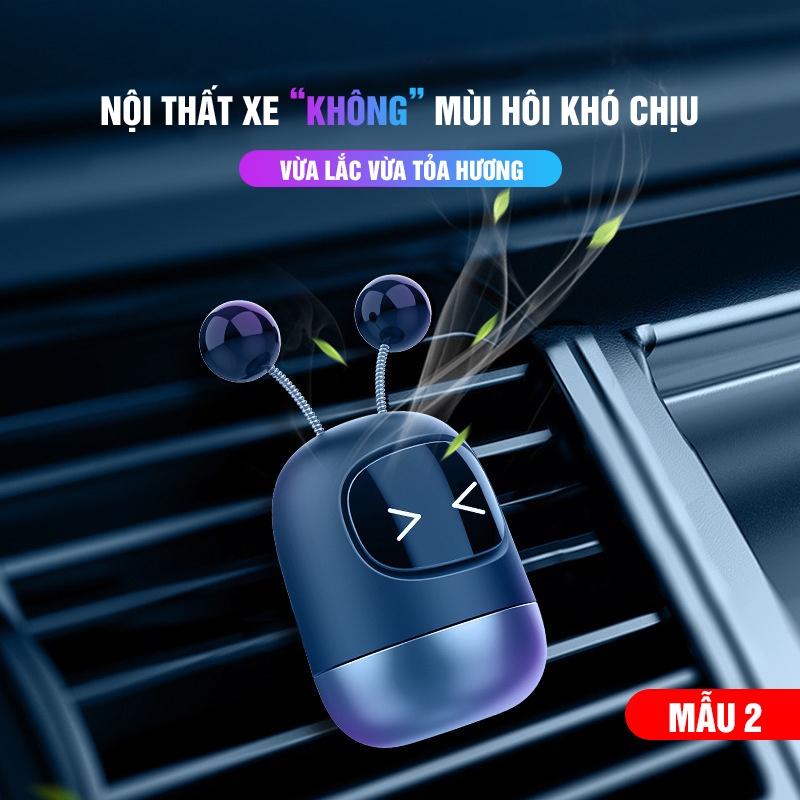 Sáp thơm ô tô mô hình robot lắc lư dễ thương, khử mùi ô tô, hương thơm lâu, trang trí ô tô, trang trí xe hơi 4