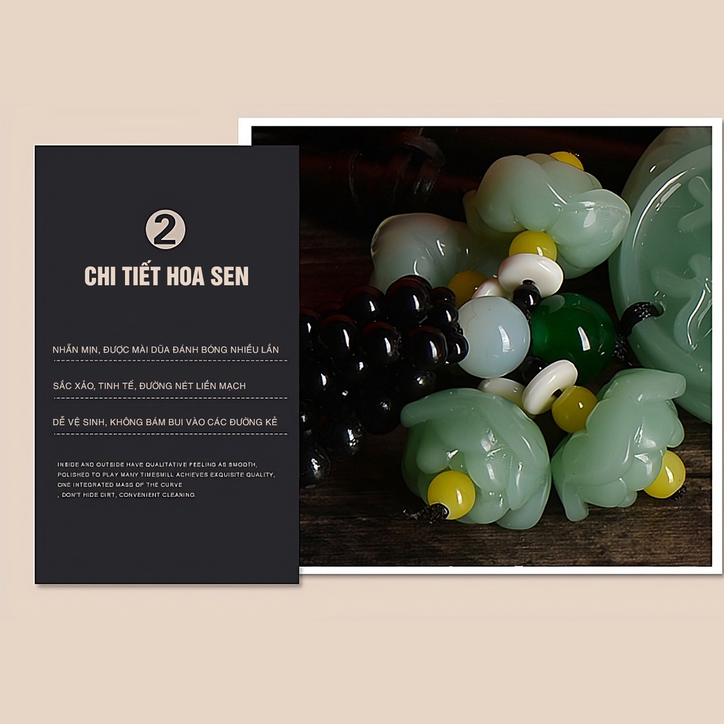 Dây treo trang trí ô tô mặt ngọc bằng pha lê tinh xảo 4