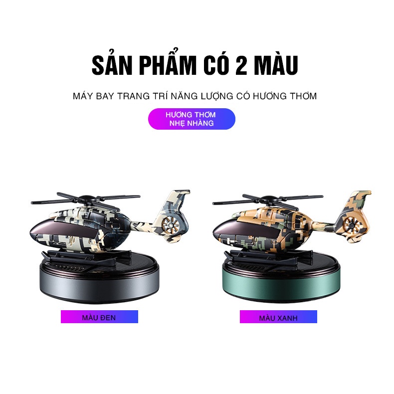 Nước Hoa Ô Tô Năng Lượng Mặt Trời Mô Hình Máy Bay Trực Thăng, Khuếch Tán Hương Thơm, Khử Mùi Ô Tô 4