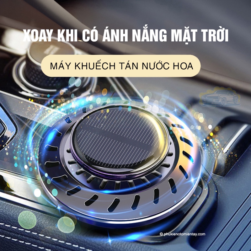Nước Hoa Ô Tô Năng Lượng Mặt Trời Mô Hình UFO, Khuếch Tán Hương Thơm, Khử Mùi Ô Tô 3