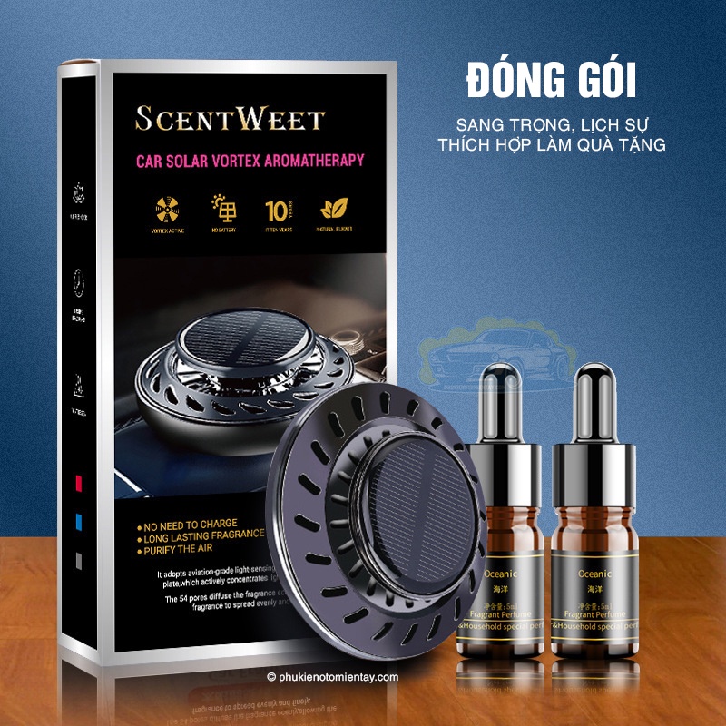 Nước Hoa Ô Tô Năng Lượng Mặt Trời Mô Hình UFO, Khuếch Tán Hương Thơm, Khử Mùi Ô Tô 5