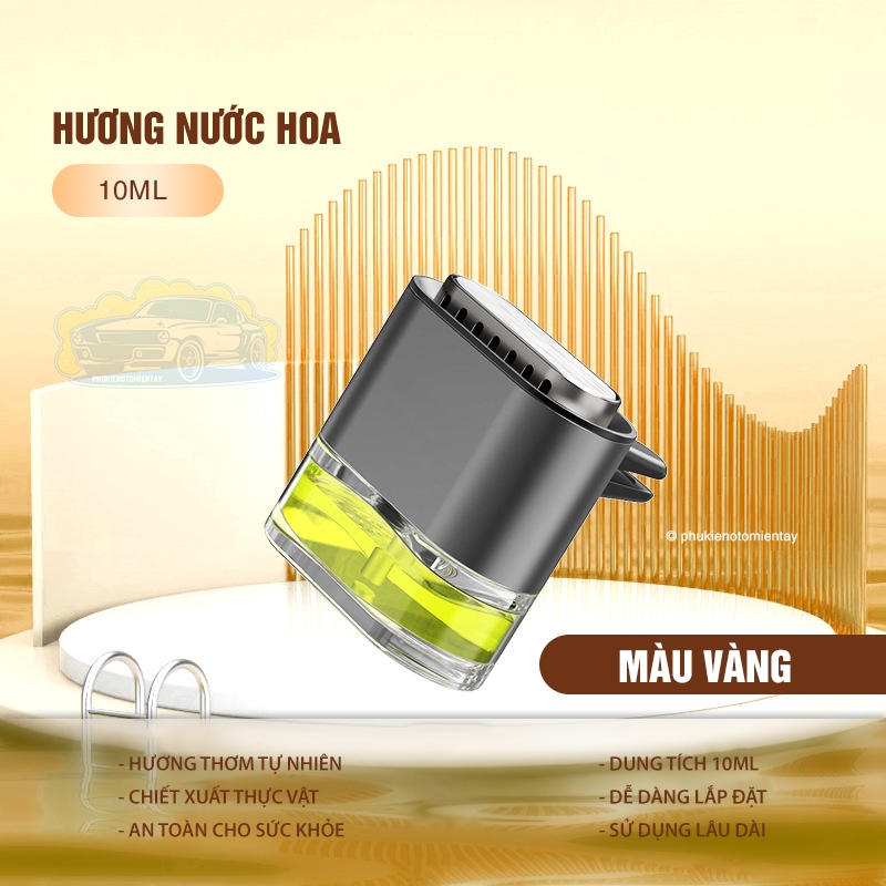 Nước Hoa Ô Tô Cao Cấp Nhập Khẩu Kẹp Cửa Gió Điều Hòa Xe Hơi Hương Thơm Khử Mùi Xe 5