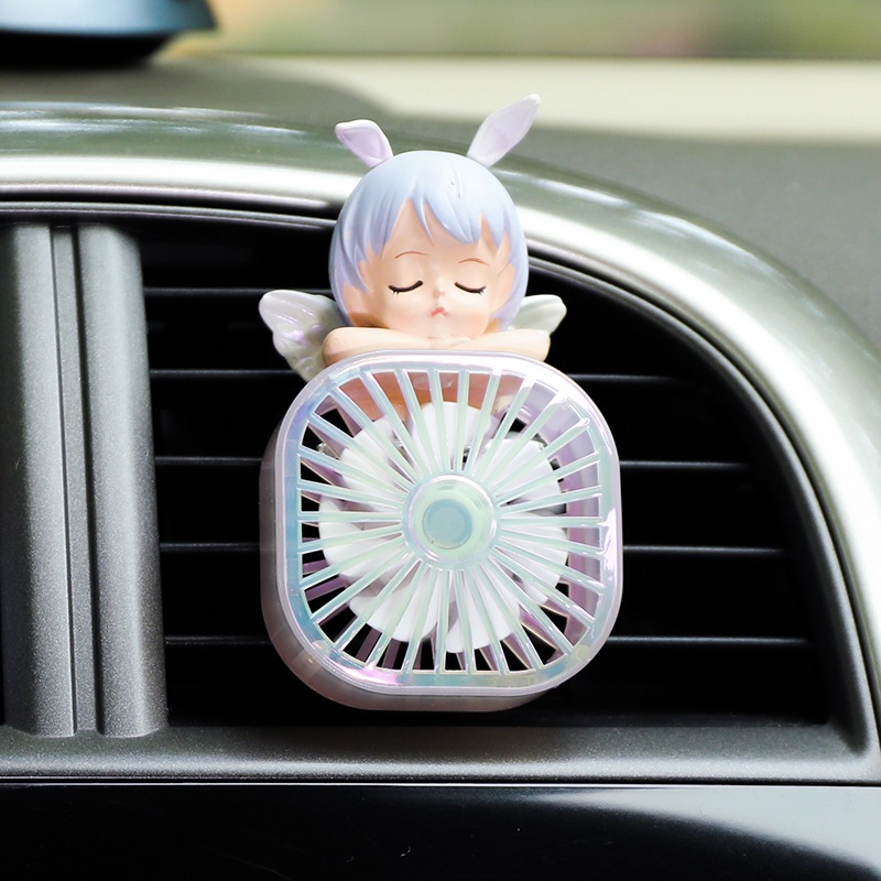 Sáp Thơm Ô Tô Kẹp Cửa Gió Điều Hòa Xe Hơi Mô Hình Thiên Thần Dễ Thương Có Quạt Khuếch Tán Hương Thơm 5