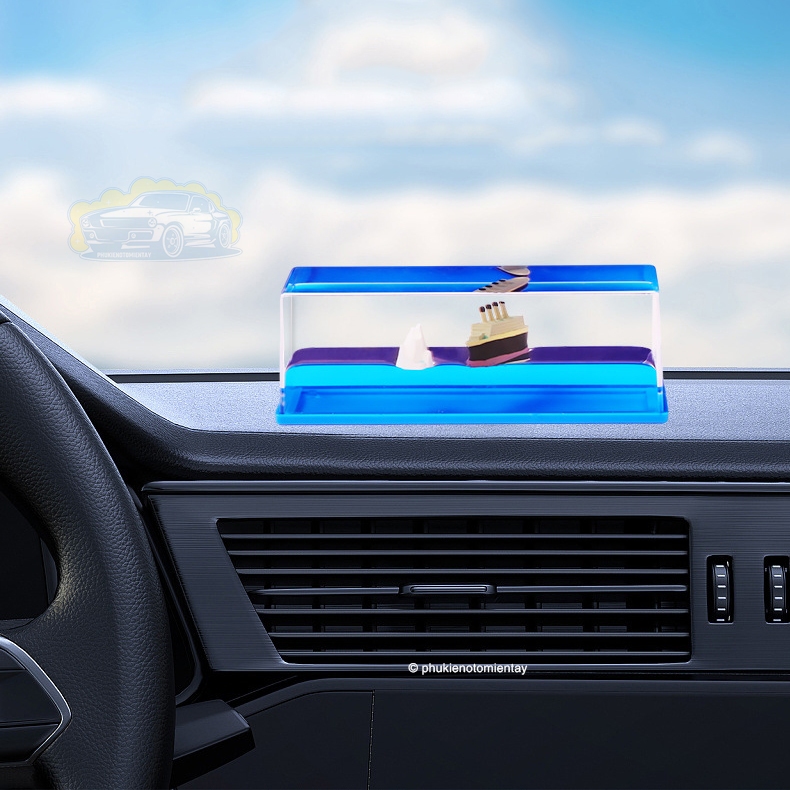 Mô Hình Con Tàu Chuyển Động Trang Trí Ô tô Xe Hơi 4