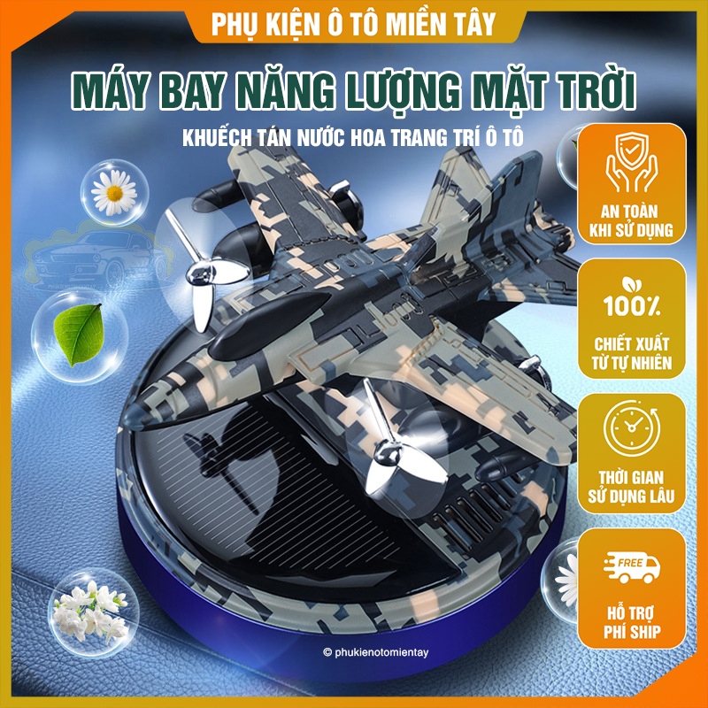 Nước Hoa Ô Tô Năng Lượng Mặt Trời Mô Hình Máy Bay Chiến Đấu, Khuếch Tán Hương Thơm, Trang Trí Ô tô 2