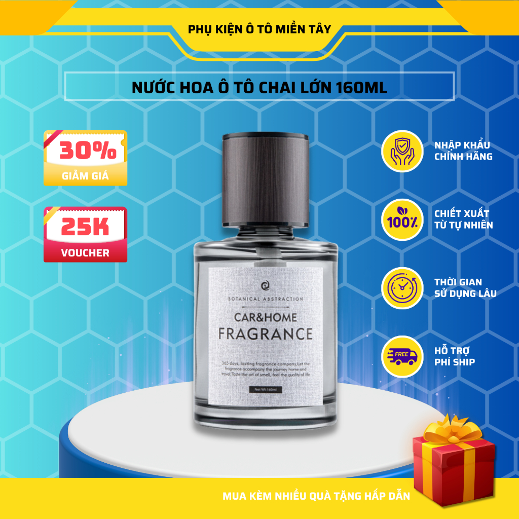 Nước Hoa Ô Tô Cao Cấp, Chuyên Dùng Cho Xe Hơi, Ô TÔ Khử Mùi Trang Trí Ô tô Chai Lớn 160ml